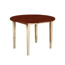 Dover Transitional Dining Table, Vintage White & Cherry-Dining Tables-Vintage White-Wood-JadeMoghul Inc.