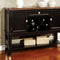 Dover Transitional Style Storage Server, Brown And Cherry