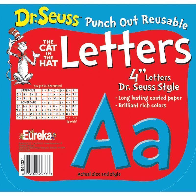 DR SEUSS PUNCH OUT DECO LETTERS BLU-Learning Materials-JadeMoghul Inc.