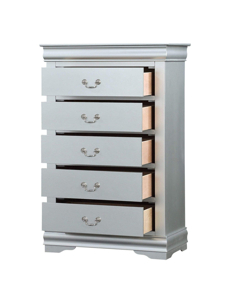 Drawers Chest of Drawers For Sale - 18" X 32" X 48" Platinum Wood Chest HomeRoots