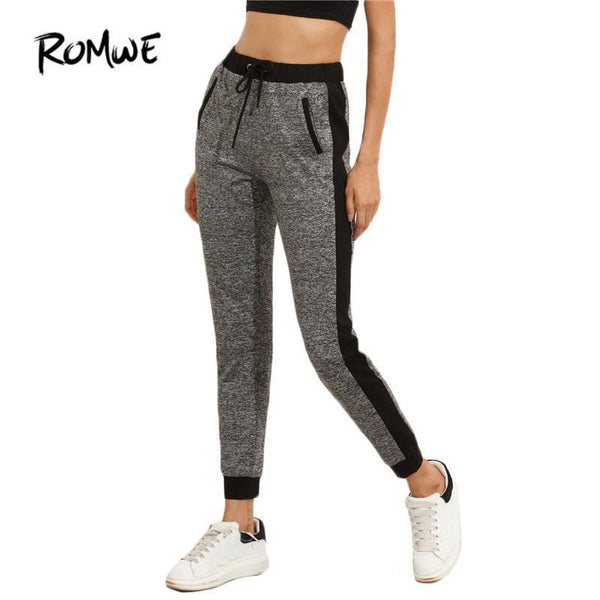 Drawstring Casual Jogger Pants-Gray-XS-JadeMoghul Inc.