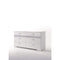 Dresser With Eight Center Metal Glide Drawers In White Gloss Finish-Bedroom Furniture-White-Wood-JadeMoghul Inc.