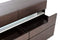 Dressers 6 Drawer Dresser - 28" Brown Oak and Grey MDF Dresser with Led Lights HomeRoots