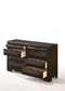 Dressers 6 Drawer Dresser - 59" X 17" X 37" Espresso Rubber Wood Dresser HomeRoots