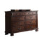 Dressers Bedroom Dresser - 18" X 59" X 38" Dark Walnut Wood Dresser HomeRoots