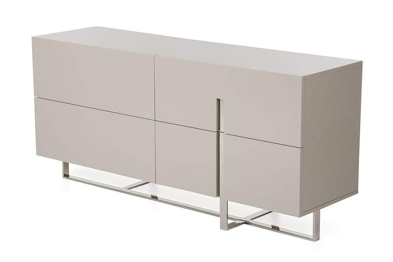 Dressers Bedroom Dresser - 30" Grey MDF and Steel Dresser HomeRoots