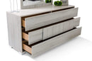 Dressers Bedroom Dresser - 30" Grey Veneer and MDF Dresser HomeRoots