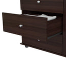 Dressers Bedroom Dresser - 47.2" Espresso Solid Composite Wood Dresser HomeRoots