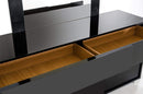 Dressers Black Dresser - 30" Black MDF and Metal Dresser HomeRoots