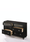 Dressers Black Dresser - 59" X 16" X 38" Black Engineered Wood And Nickel Brushed Metal Dresser HomeRoots