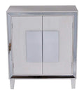 Dressers Dresser with Mirror - 32'.75" X 18'.75" X 34'.5" Antique White MDF, Wood, Mirrored Glass Antique White Sideboard with Doors with Mirror Accents HomeRoots