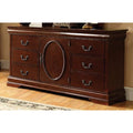 Dressers Phenomenal Wooden Dresser In Traditional Style, Brown Cherry Benzara