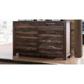Dressers Phenomenal Wooden Dresser In Transitional Style, Rustic Natural Brown Benzara