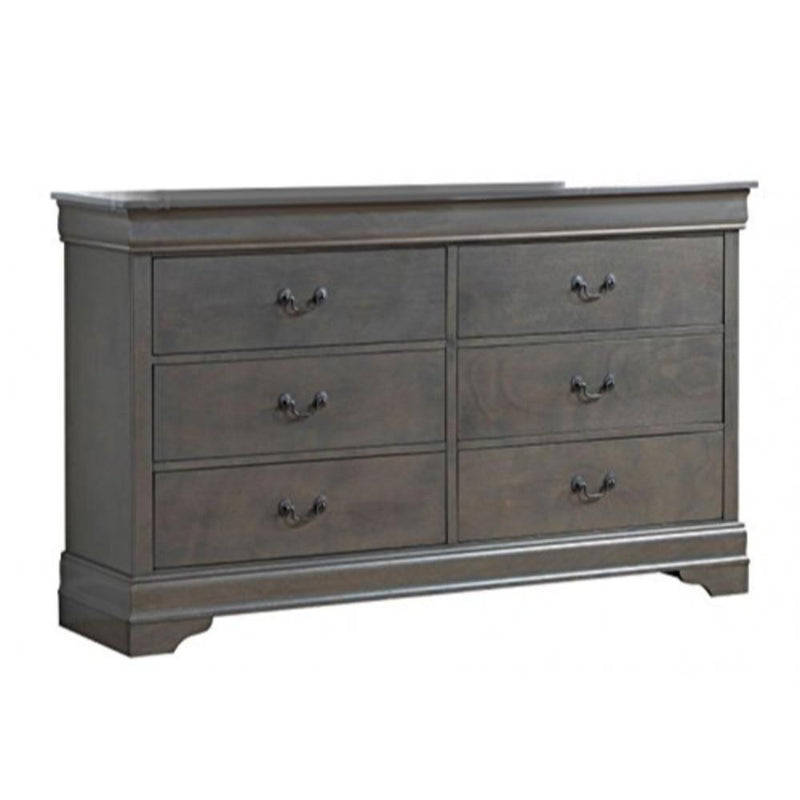 Dressers Posh Assistive Wooden Dresser, Gray Benzara