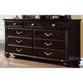 Dressers Ravishing Wooden Transitional Style Dresser, Dark Walnut Brown Benzara