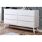 Dressers Sauv� Wooden Mid-Century Modern Style Dresser, White Benzara