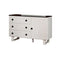 Dressers Splendid Contemporary Style Wooden Dresser, Dark Walnut And White Benzara