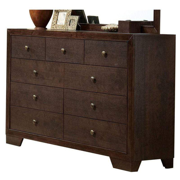 Dressers Tall Dresser - 57" X 16" X 39" Espresso Casual And Unique Dresser HomeRoots