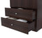 Dressers Tall Dresser - 70.9" Espresso Solid Composite Wood Dresser with Chrome Handles HomeRoots
