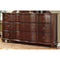 Traditional Elegant Style Dresser, Brown Cherry