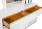 Dressers White Dresser - 30" White MDF and Metal Dresser HomeRoots