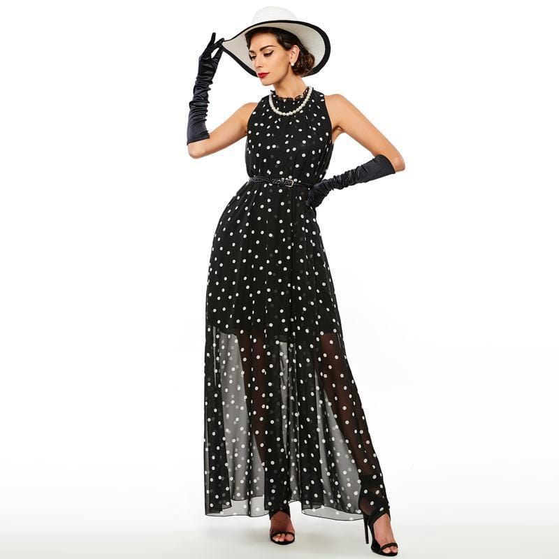 Dresses For Women Polka Dots Maxi Dress AExp