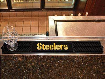 Drink Mat BBQ Accessories NFL Pittsburgh Steelers Wordmark Drink Tailgate Mat 3.25"x24" FANMATS