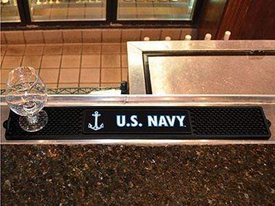 BBQ Store U.S. Armed Forces Sports  Navy Drink Tailgate Mat 3.25"x24"
