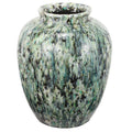 Drip Glazed Terracotta Vase With Tapered Bottom, Multicolor-Vases-Multicolor-Terracotta-JadeMoghul Inc.