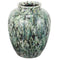 Drip Glazed Terracotta Vase With Tapered Bottom, Multicolor-Vases-Multicolor-Terracotta-JadeMoghul Inc.
