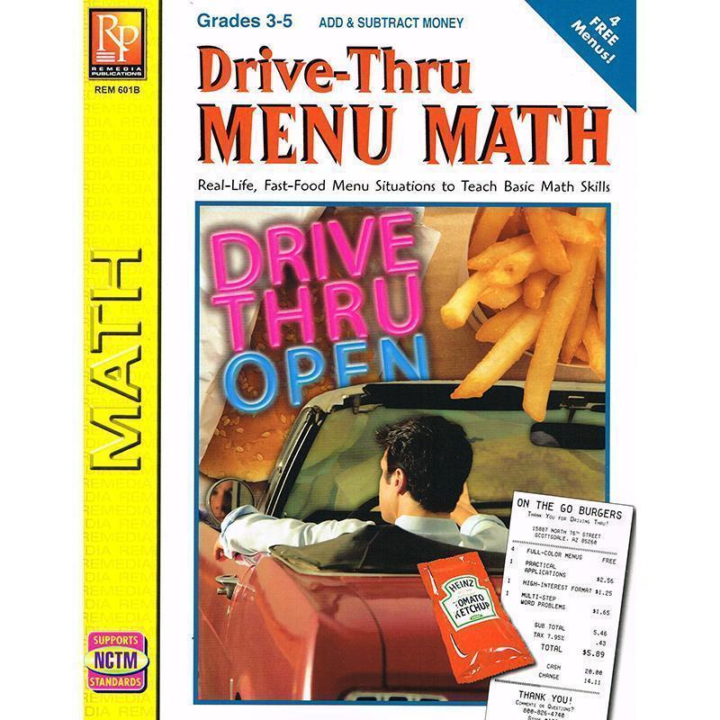 DRIVE THRU MENU MATH ADD & SUBTRACT-Learning Materials-JadeMoghul Inc.