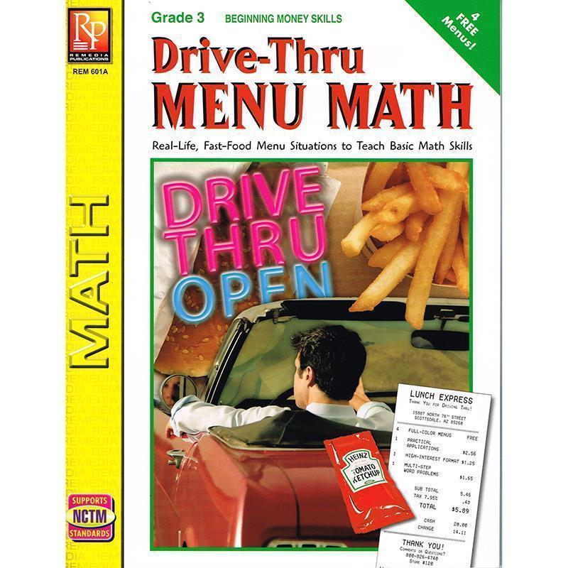 DRIVE THRU MENU MATH BEGINNING-Learning Materials-JadeMoghul Inc.