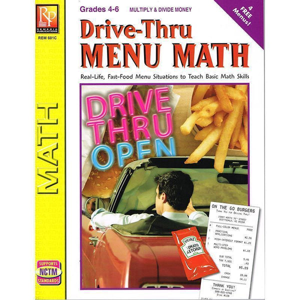 DRIVE THRU MENU MATH MULTIPLY &-Learning Materials-JadeMoghul Inc.