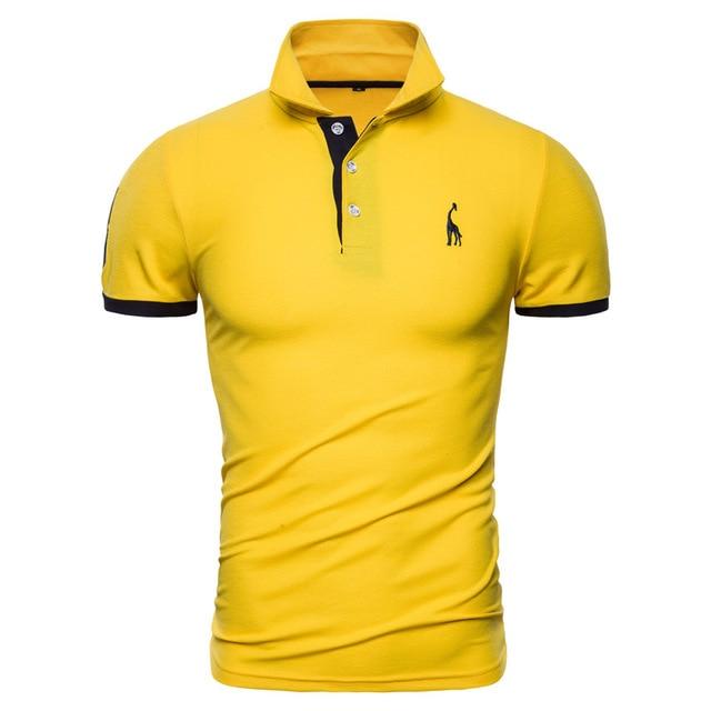 Dropshipping 13 Colors Brand Quality Cotton Polos Men Embroidery Polo Giraffe Shirt Men Casual Patchwork Male Tops Clothing Men AExp
