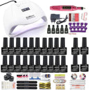Dropshipping 30/20/10 Color Nail Gel Polish Set 120W Nail Lamp Manicure Set Acrylic Kit With High Quality 20W Nail Drill Machine AExp