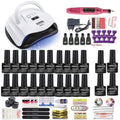 Dropshipping 30/20/10 Color Nail Gel Polish Set 120W Nail Lamp Manicure Set Acrylic Kit With High Quality 20W Nail Drill Machine AExp