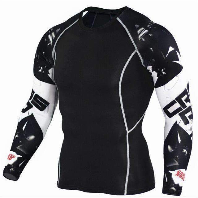 Dry Fit Full Sleeves Fitness Shirts-TC116-Asian Size S-JadeMoghul Inc.