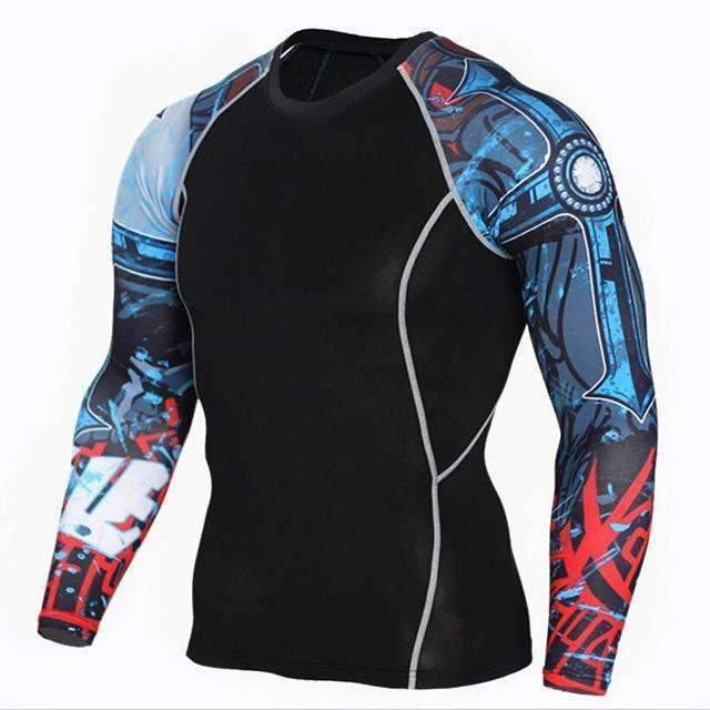 Dry Fit Full Sleeves Fitness Shirts-TC121-Asian Size S-JadeMoghul Inc.
