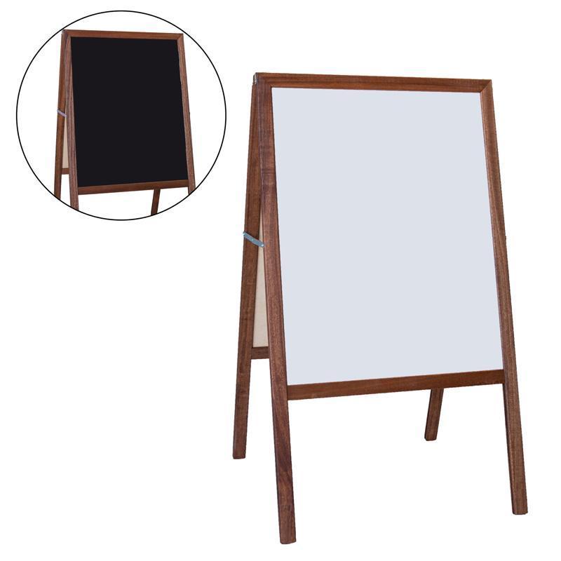 DRYERASE MARQUEE EASEL WHITE BLACK-Supplies-JadeMoghul Inc.