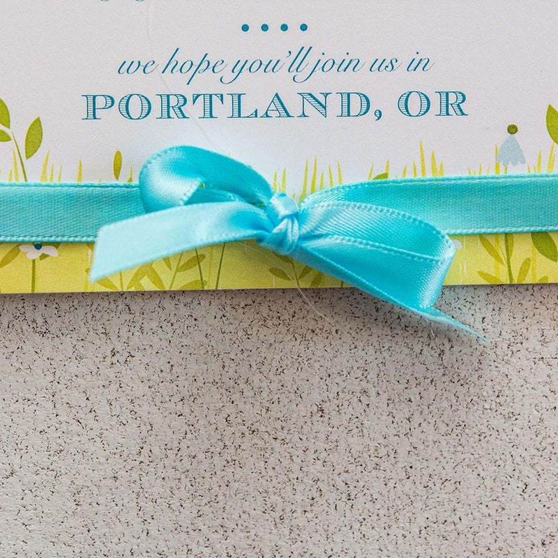 Personalized and Plain Ribbon Small Sea Blue (Pack of 1)