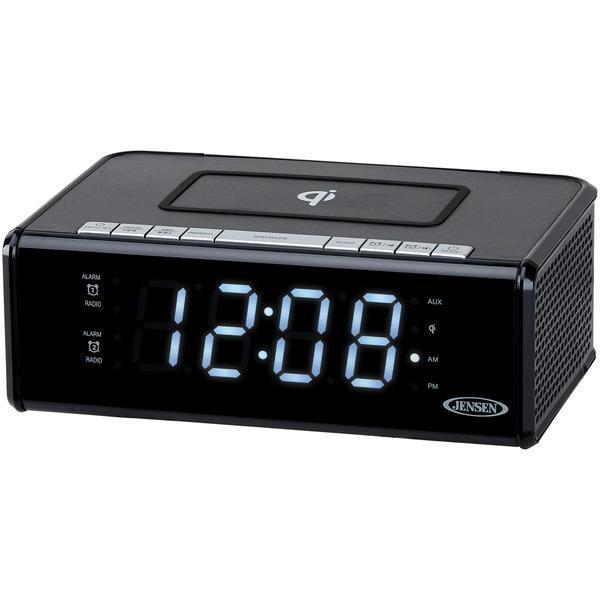 Dual Alarm Clock Radio with Qi(R) Charging-Clocks & Radios-JadeMoghul Inc.