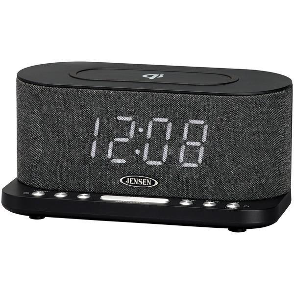 Dual Alarm Clock Radio with Wireless QI(R) Charging-Clocks & Radios-JadeMoghul Inc.