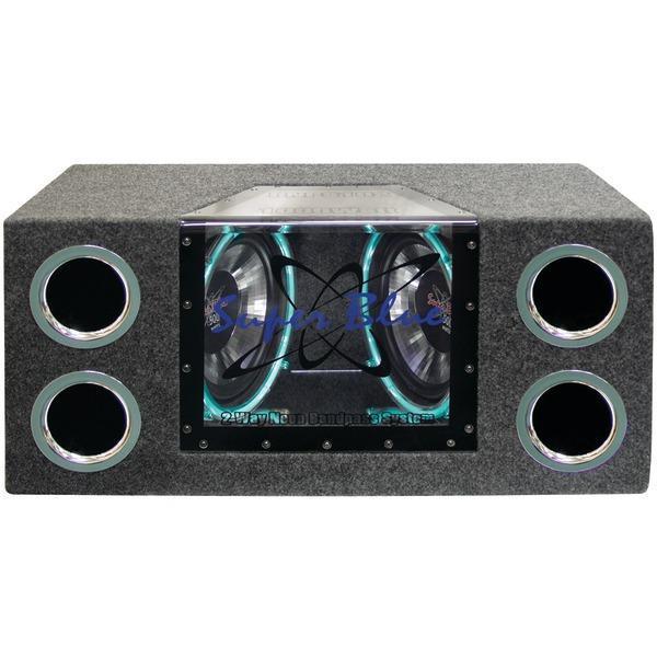 Dual Bandpass System with Neon Accent Lighting (10", 1,000 Watts)-Speakers, Subwoofers & Tweeters-JadeMoghul Inc.
