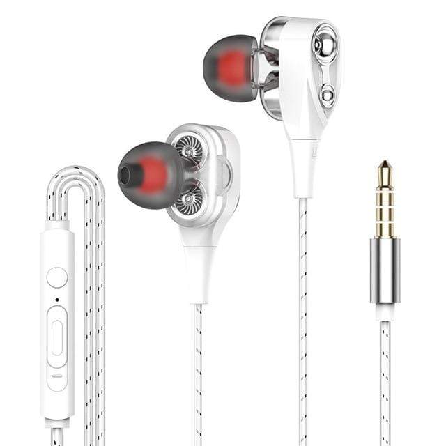 Dual Drive Stereo Wired Earphone In-ear Headset Earbuds Bass Earphones For IPhone Samsung 3.5mm Sport Gaming Headset With Mic JadeMoghul Inc. 
