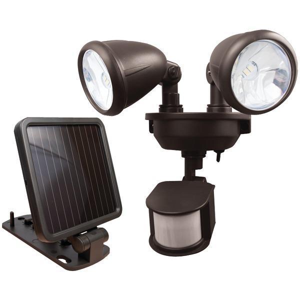 Dual-Head Solar Spotlight (Dark Bronze)-Solar, Motion Detection & Specialty Lights-JadeMoghul Inc.