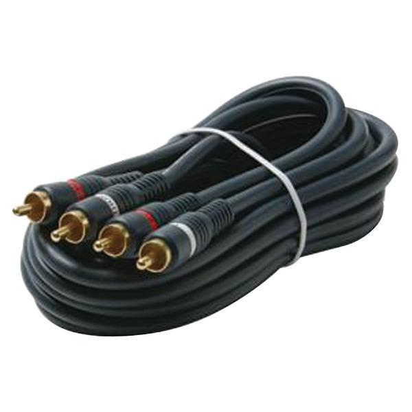 Dual RCA Stereo Cables (12ft)-Cables, Connectors & Accessories-JadeMoghul Inc.