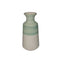 Dual Tone Ceramic Vase with Round Opening, Medium, Green and White-Vases-Green and White-Ceramic-JadeMoghul Inc.