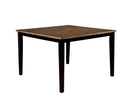 Dual Tone Solid Wood Counter Height Table with Tapered Legs, Brown and Black-Accent Tables-Brown and Black-Solid Wood Wood Veneer-JadeMoghul Inc.