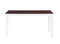 Dual Tone Wooden Dining Set with Six Slatted Chairs, Pack of Seven, Brown and White-Dining Chairs-Brown and White-Engineered Wood Veneer-JadeMoghul Inc.
