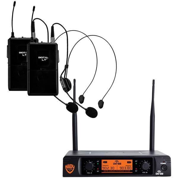 Dual-Transmitter Digital Wireless Microphone System (2 Digital LT(TM) HM-3 Headsets)-Microphones & Accessories-JadeMoghul Inc.